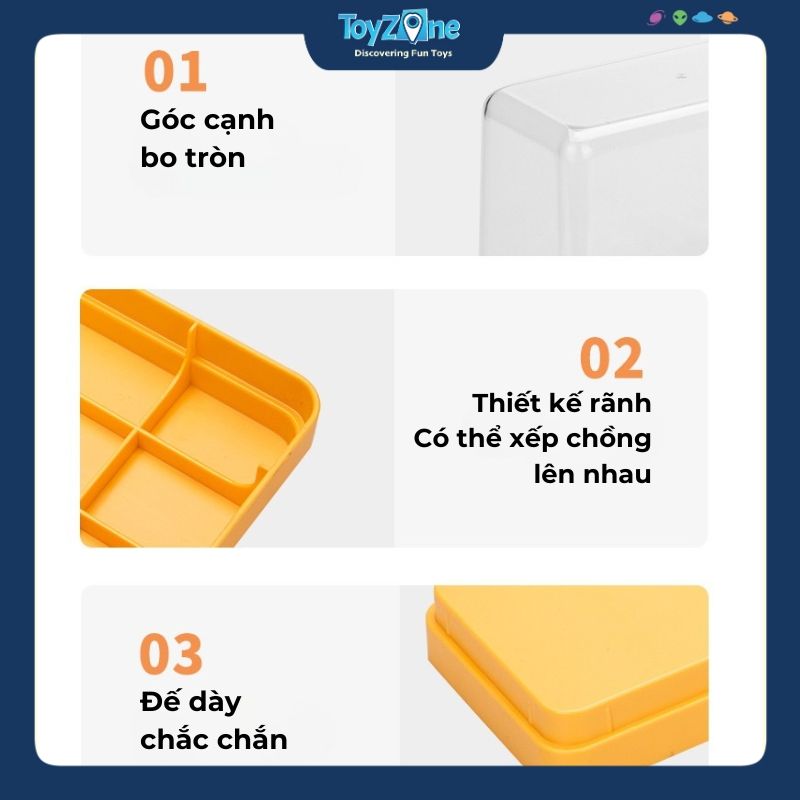 Hộp Trưng Bày Đồ Chơi Mô Hình Trong Suốt Hình Chữ Nhật 1 Tầng