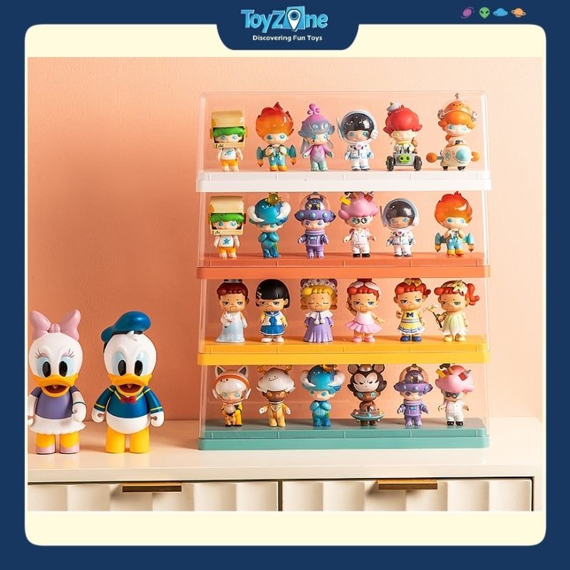 Hộp Trưng Bày Đồ Chơi Mô Hình Trong Suốt Hình Chữ Nhật 1 Tầng