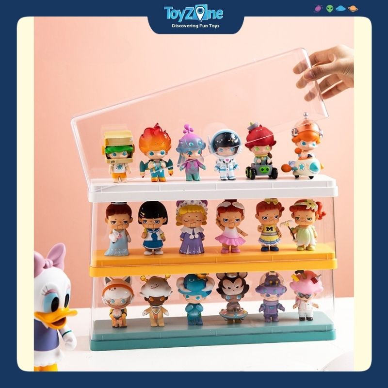 Hộp Trưng Bày Đồ Chơi Mô Hình Trong Suốt Hình Chữ Nhật 1 Tầng