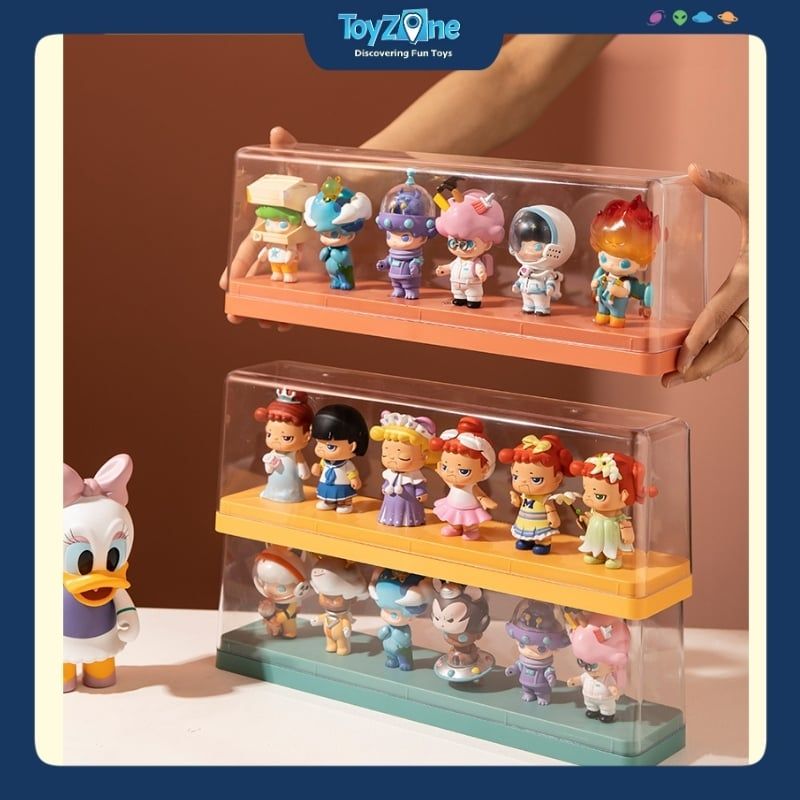 Hộp Trưng Bày Đồ Chơi Mô Hình Trong Suốt Hình Chữ Nhật 1 Tầng