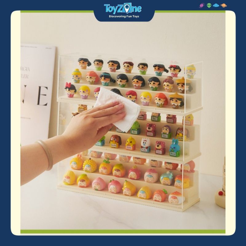 Hộp Trưng Bày Đồ Chơi Mô Hình Trong Suốt Hình Chữ Nhật 3 Tầng Nhỏ