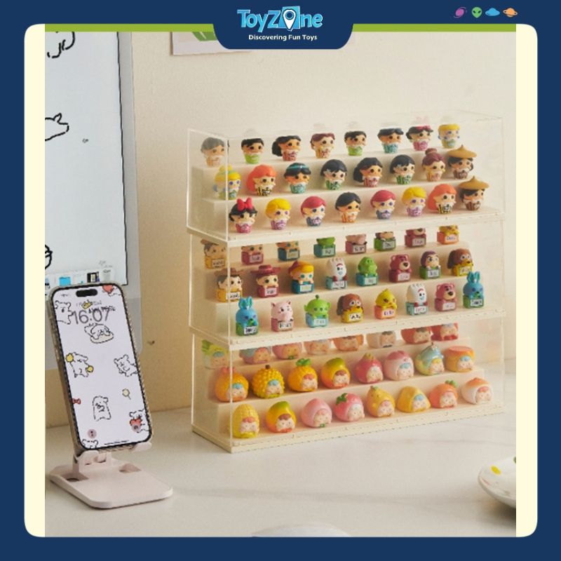 Hộp Trưng Bày Đồ Chơi Mô Hình Trong Suốt Hình Chữ Nhật 3 Tầng Nhỏ