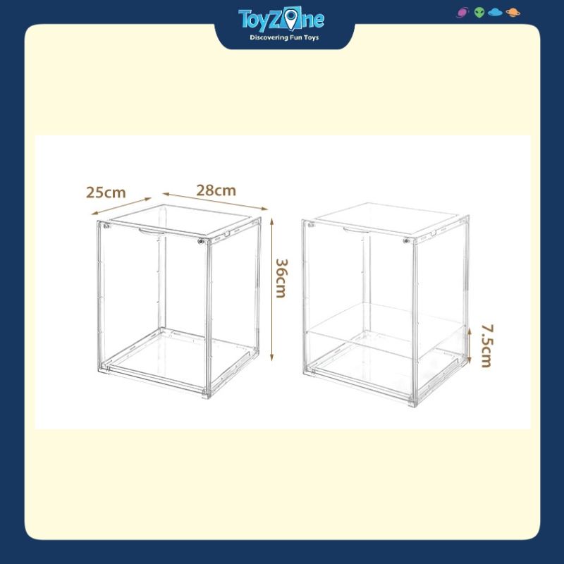 Hộp Trưng Bày Đồ Chơi Mô Hình X-Large 2 Ngăn