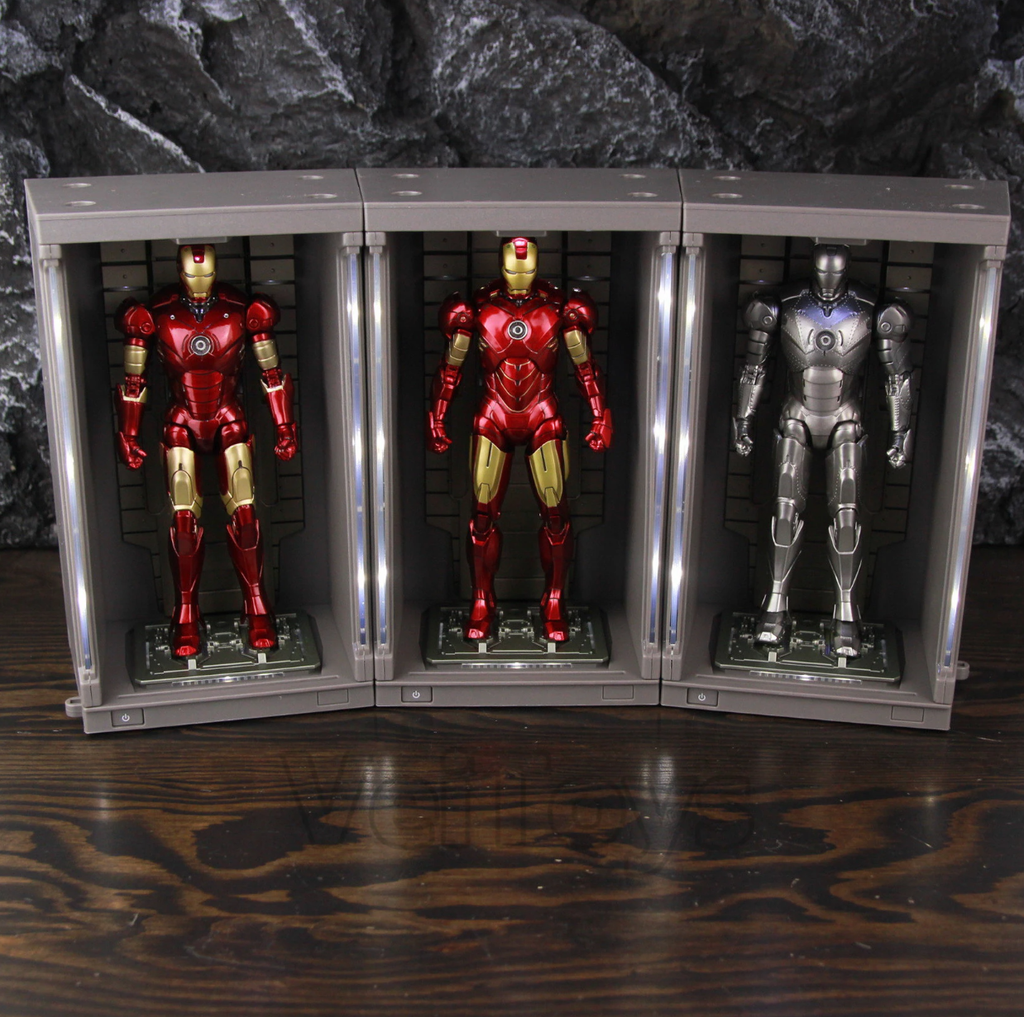  Hộp trưng bày mô hình Iron Man 19cm có đèn tỉ lệ 1:10 ZDtoys 