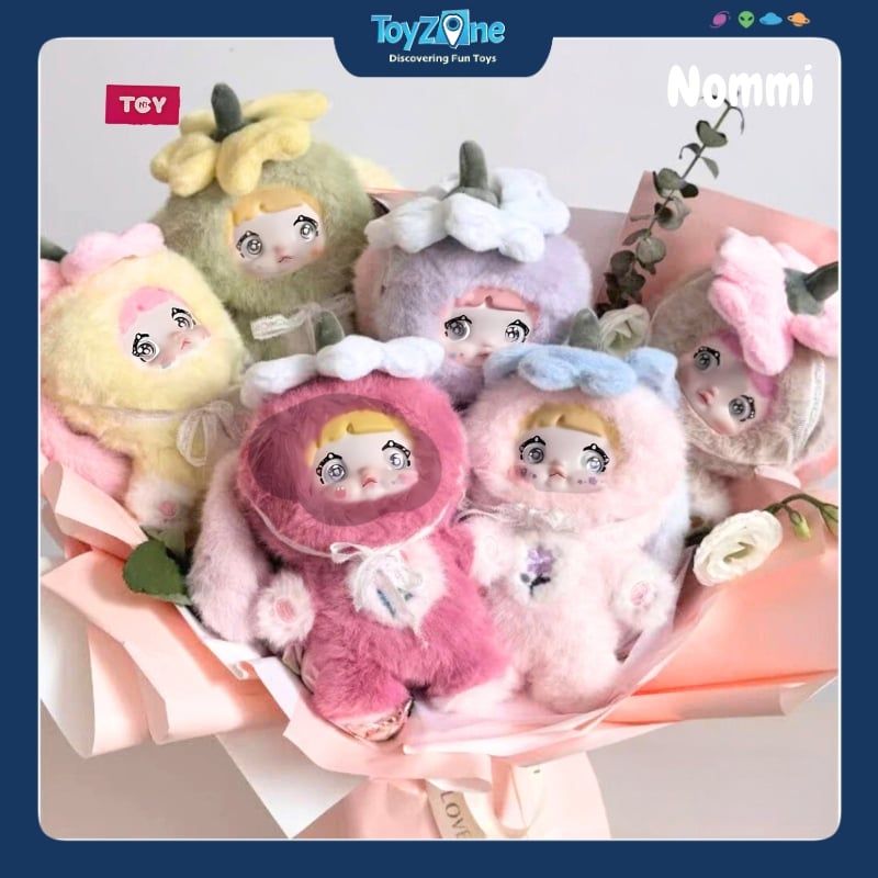 Mô hình đồ chơi Blind box Móc khóa Gấu bông Nommi V2 Garden Rabbit Series ( Vườn Thỏ ) HITOY