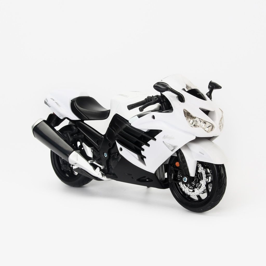  Mô hình xe mô tô Kawasaki Ninja ZX-14R 1:12 Maisto White 