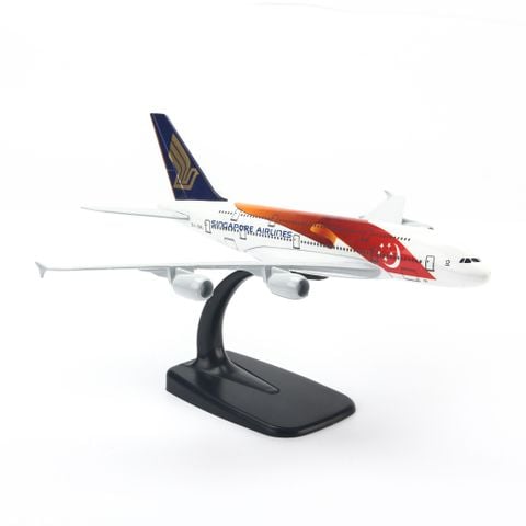 Mô hình máy bay Singapore Airlines SG50 Airbus A380 20cm Everfly V&G 0944