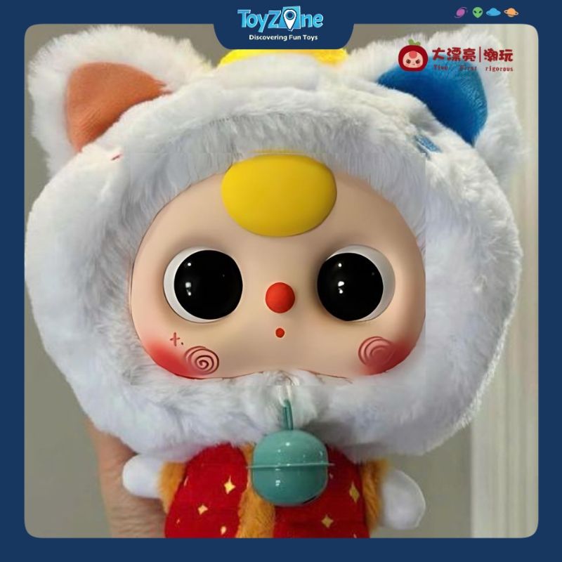 Mô hình Blind box Gấu bông Baby Three Lucky Cat Zipper Bag Series ( Mèo Thần Tài ) BABY THREE