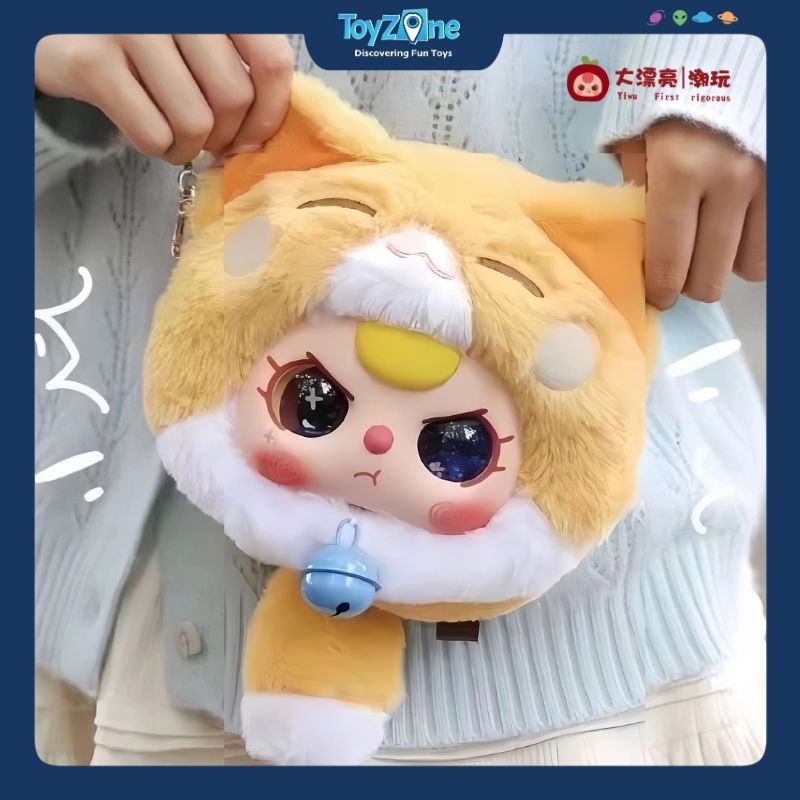 Mô hình Blind box Gấu bông Baby Three Lucky Cat Zipper Bag Series ( Mèo Thần Tài ) BABY THREE