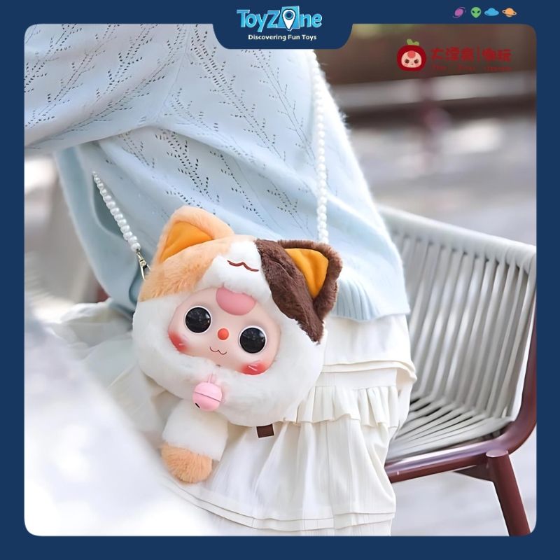 Mô hình Blind box Gấu bông Baby Three Lucky Cat Zipper Bag Series ( Mèo Thần Tài ) BABY THREE