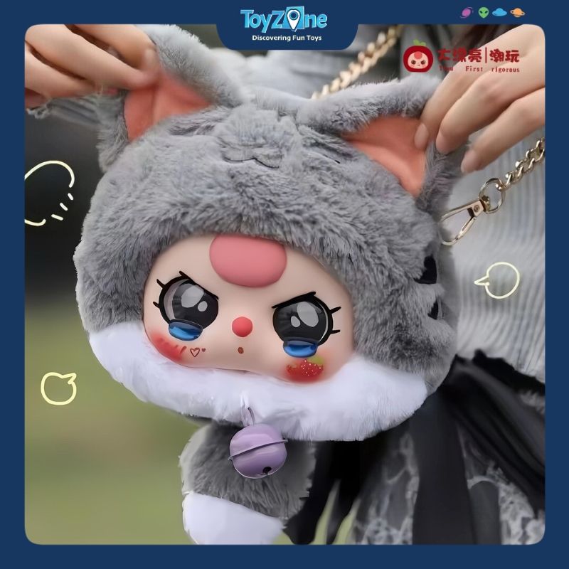 Mô hình Blind box Gấu bông Baby Three Lucky Cat Zipper Bag Series ( Mèo Thần Tài ) BABY THREE