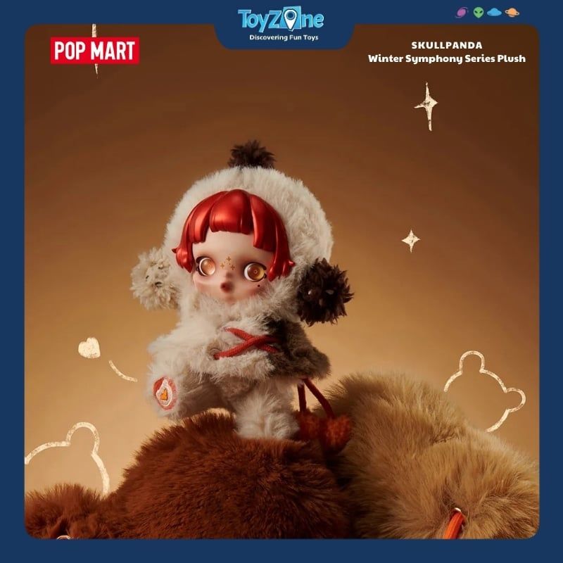 Mô hình Blind box Gấu bông Skull Panda Winter Symphony Series Plush ( Bản Giao Hưởng Mùa Đông ) POP MART