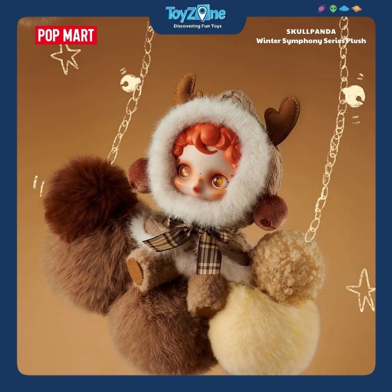 Mô hình Blind box Gấu bông Skull Panda Winter Symphony Series Plush ( Bản Giao Hưởng Mùa Đông ) POP MART