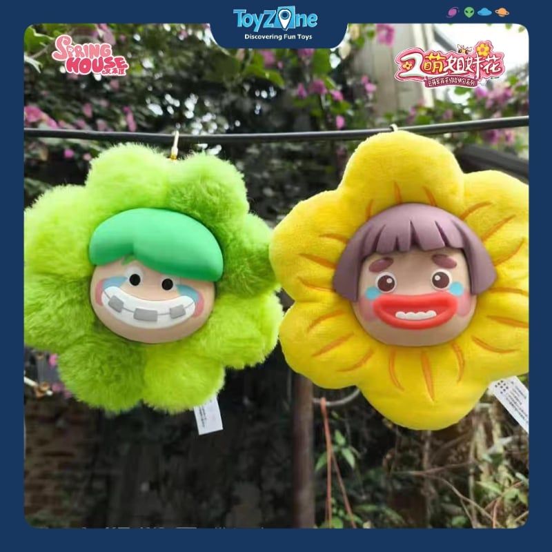Mô hình Blind box Khóa kéo Gấu bông Ugly And Cute Sister Flower SPRING HOUSE