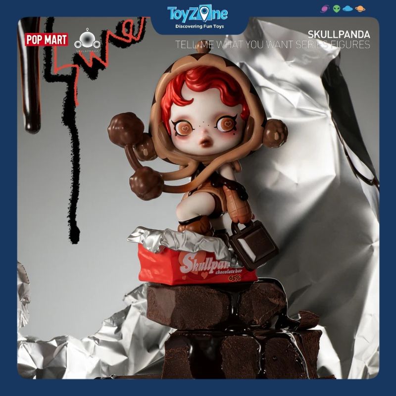  Mô hình đồ chơi Blind Box Skull Panda Tell Me What You Want Series Figures POP MART 