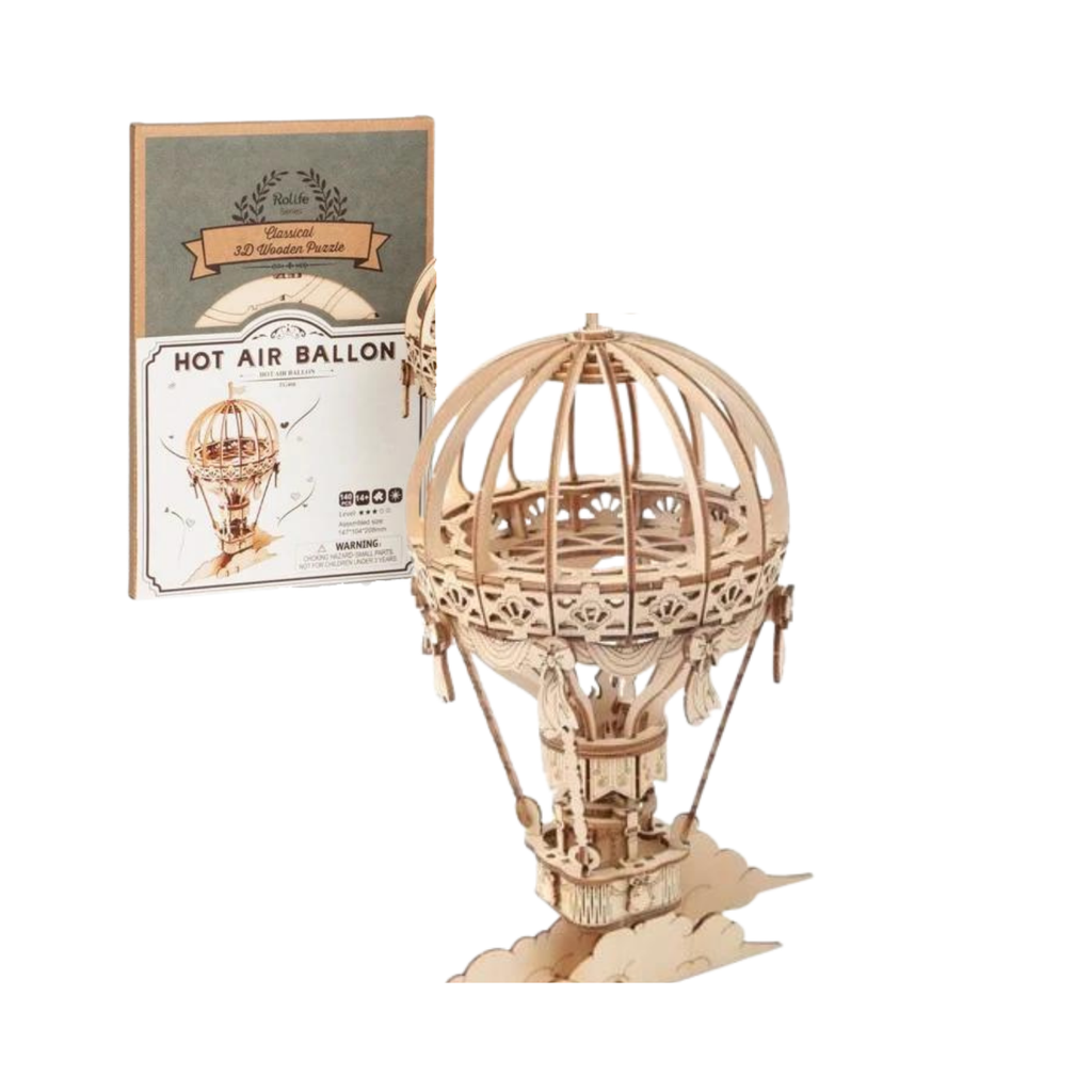  Mô hình gỗ lắp ráp 3D Hot Air Balloon (Khinh Khí Cầu) (Wood Color) - Robotime TG406 - WP058 