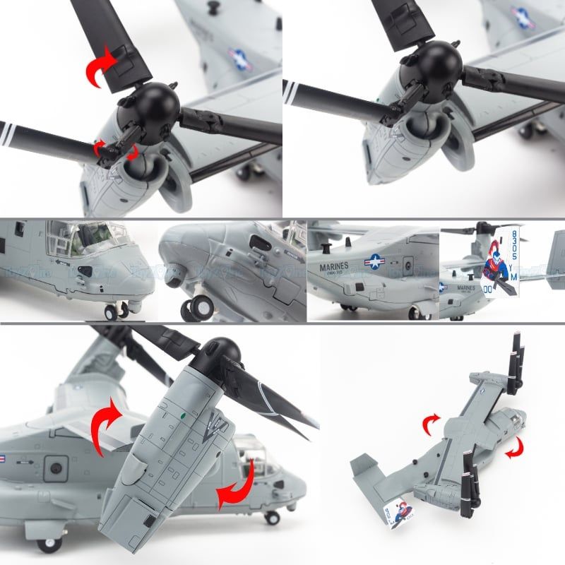  Mô hình máy bay quân sự V-22 Osprey Bell Boeing Marines 1:72 JL Models 