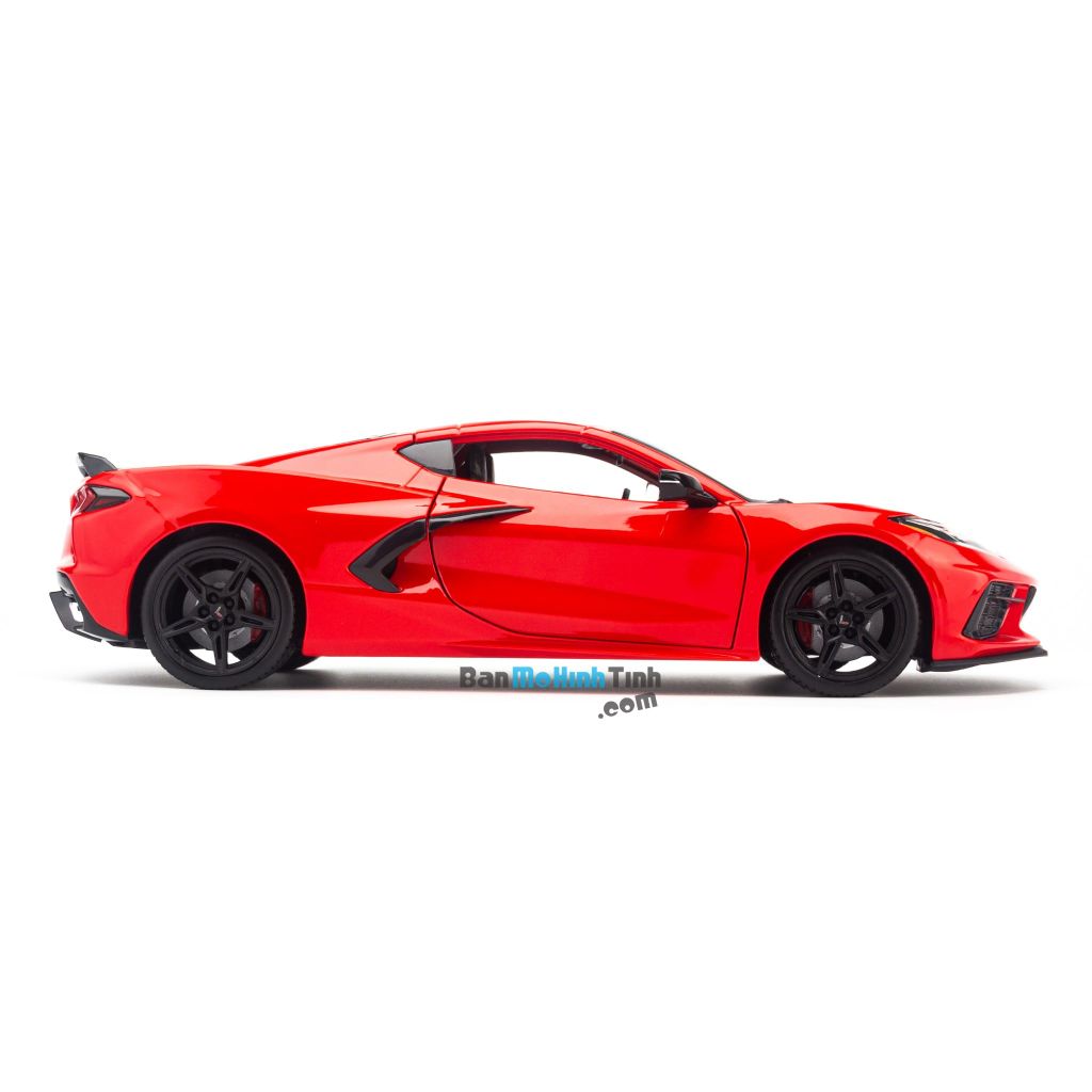 Mô hình tĩnh siêu xe Chervolet Corvette Stingray Coupe 2020 1:18 Maisto Red (3)