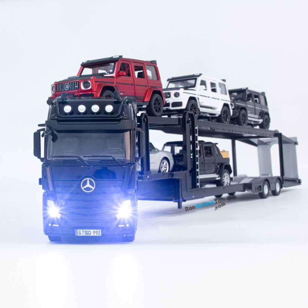 Mô hình xe Mercedes unveils transporter 1:32 Shenghui Black (4)