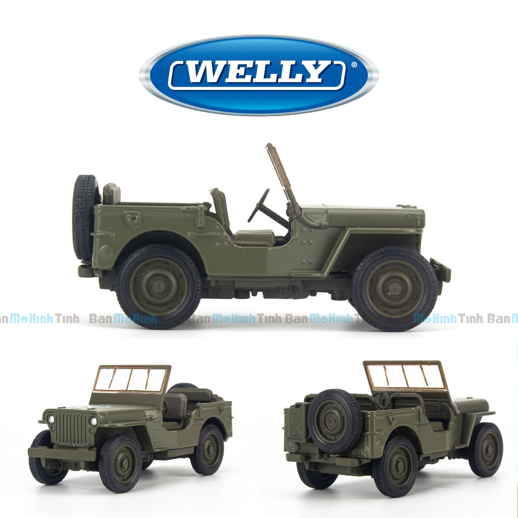  Mô hình xe Jeep Willys MB 1941 1:36 Welly 