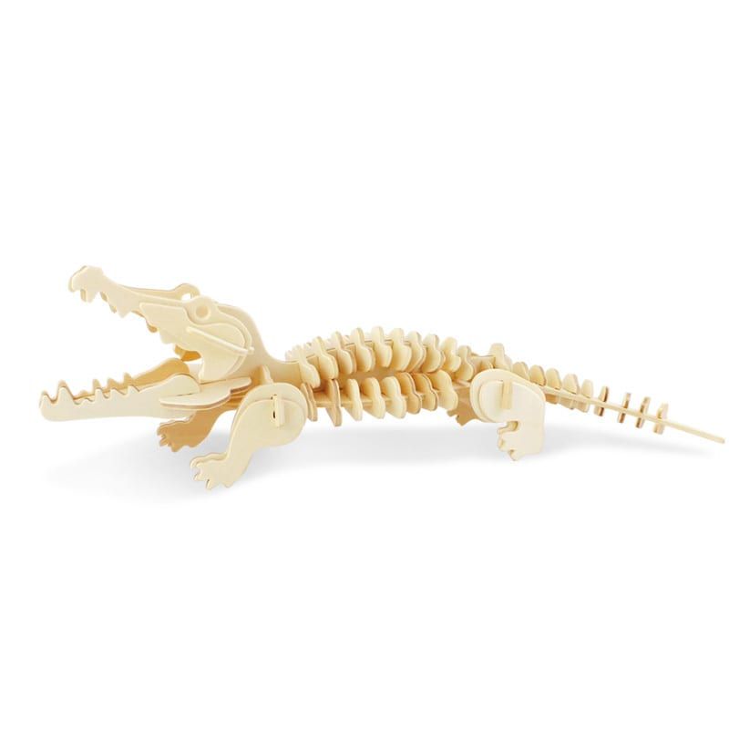  Mô hình gỗ lắp ráp 3D Crocodile (Con Cá Sấu) (Wood Color) - Robotime JP227 – WP094 