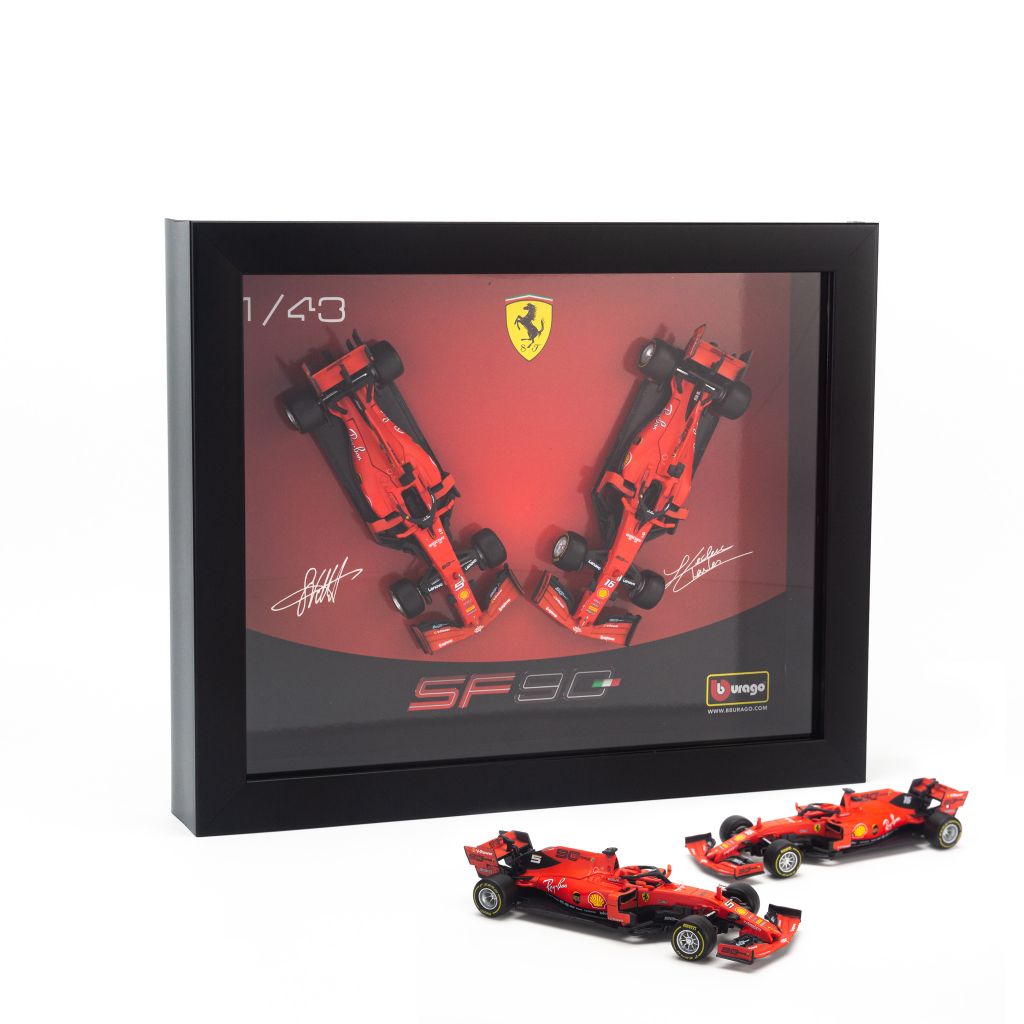  Khung tranh mô hình xe Ferrari F1 2019 SF90 1:43 Bburago - 18-36825 