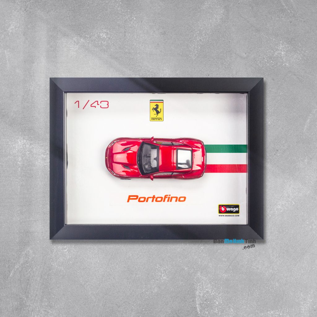 Khung tranh mô hình xe Ferrari Portofino 1:43 Bburago - 18-36051