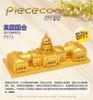  Mô hình kim loại lắp ráp 3D US Capitol (Tòa Nhà Quốc Hội Mỹ) (Gold) - Piececool MP091 