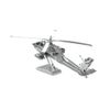  Mô hình kim loại lắp ráp 3D Trực Thăng AH-64 Apache (Silver) - Metal Mosaic MP034 