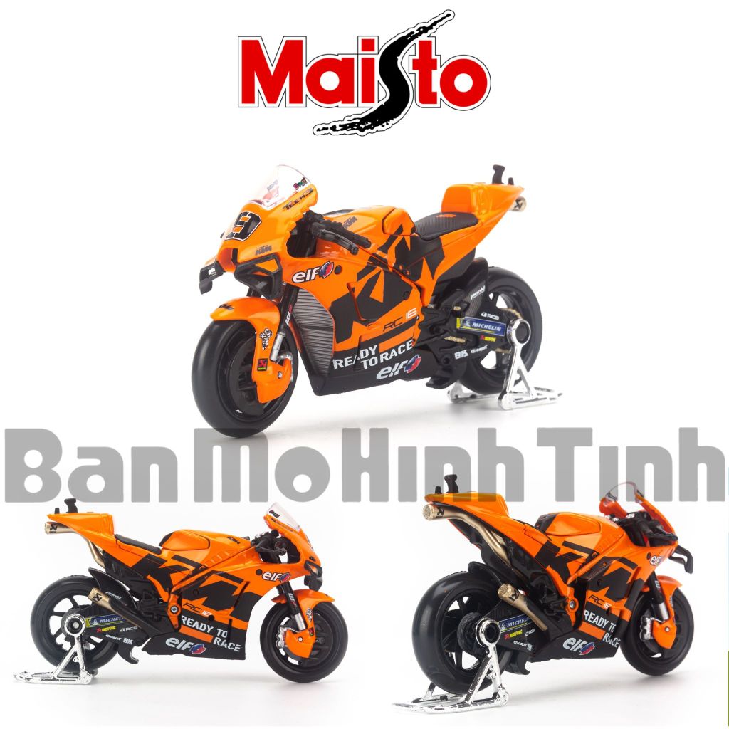 Mô hình xe mô tô KTM ELF Factory Racing 2021 MotoGP 1:18 Maisto