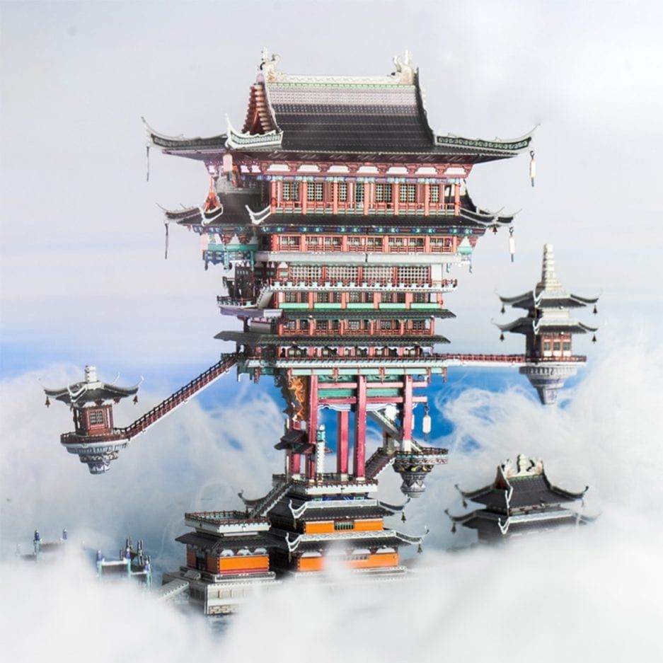Mô hình kim loại lắp ráp 3D Legend Of Hei Guild Hall (Yêu Linh Hội Quán) (Mixed Color) - MU MP910
