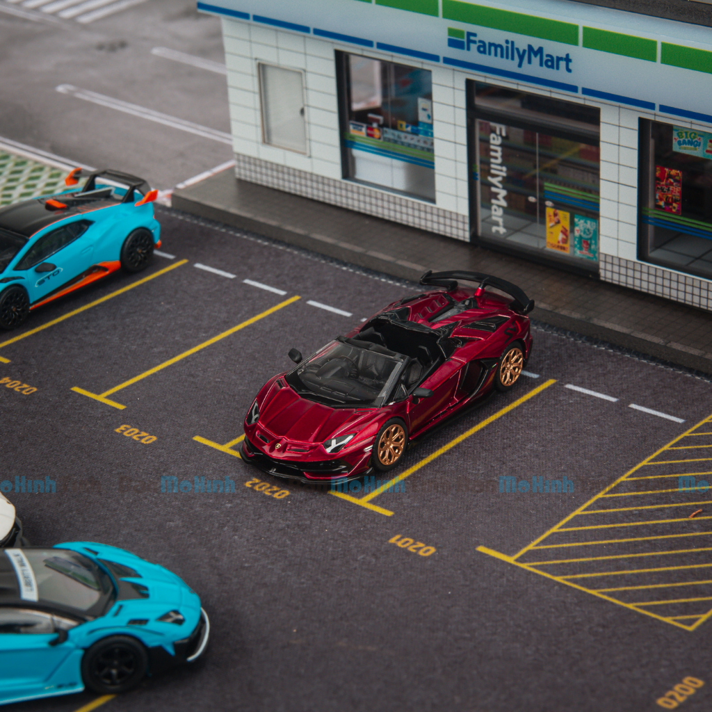  Mô hình xe Lamborghini Aventador SVJ Roadster 2019 1:64 MiniGT 