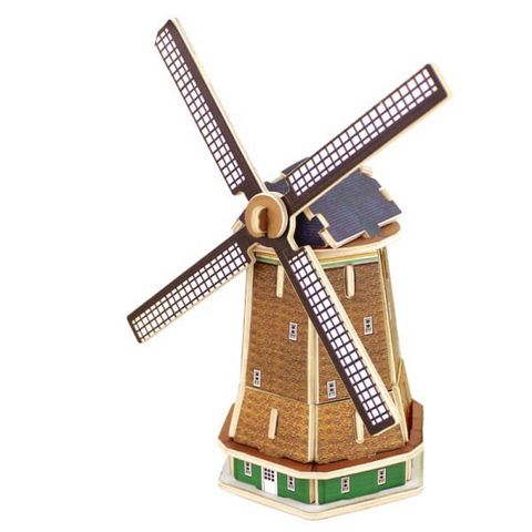 Mô hình gỗ lắp ráp 3D Dutch Windmill (Cối Xay Gió) (Mixed Color) - Robotime MJ208 – WP134