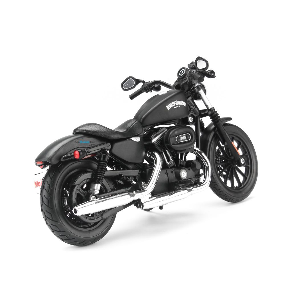 Mô hình mô tô Harley Davidson 13 Sportster Iron 883 Flat Black 1:12 Maisto MH-32326 (4)