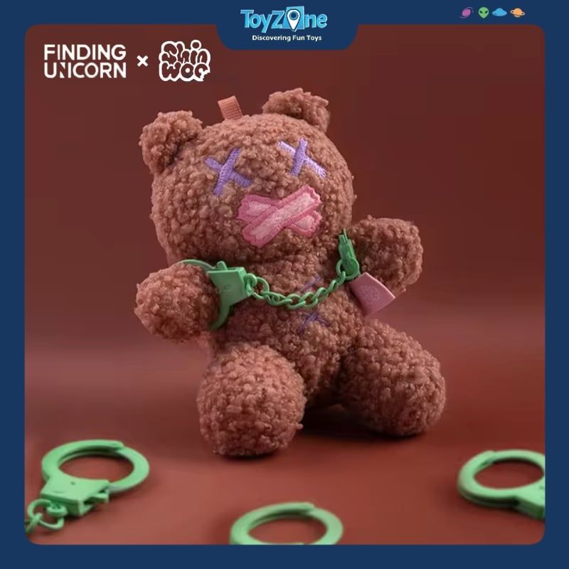 Mô hình Blind box Móc khóa Gấu bông ShinWoo Baddy Bear Town ( Thị Trấn Gấu Hắc Ám ) FINDING UNICORN