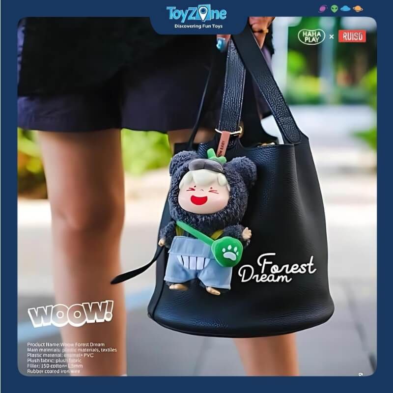  Mô hình đồ chơi Blind box Móc khóa Gấu bông Woow Forest Dream V1 ( Khu Rừng Mơ Mộng ) HAHA PLAY x RUISO 