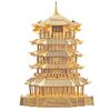 Mô hình kim loại lắp ráp 3D Yellow Crane Tower (Hoàng Hạc Lâu) (Gold) - Piececool MP080