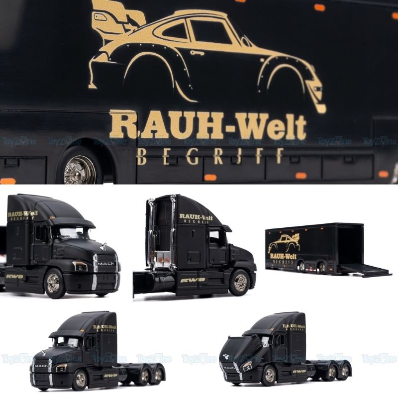 Mô hình xe Mack Anthem Truck RAUH-WELT Car Transporter 2020 1:64 MAISTO