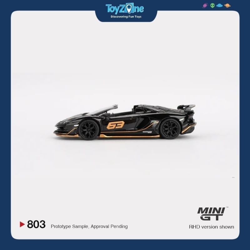 Mô hình xe Lamborghini Aventador SVJ 63 Roadster 1:64 MiniGT