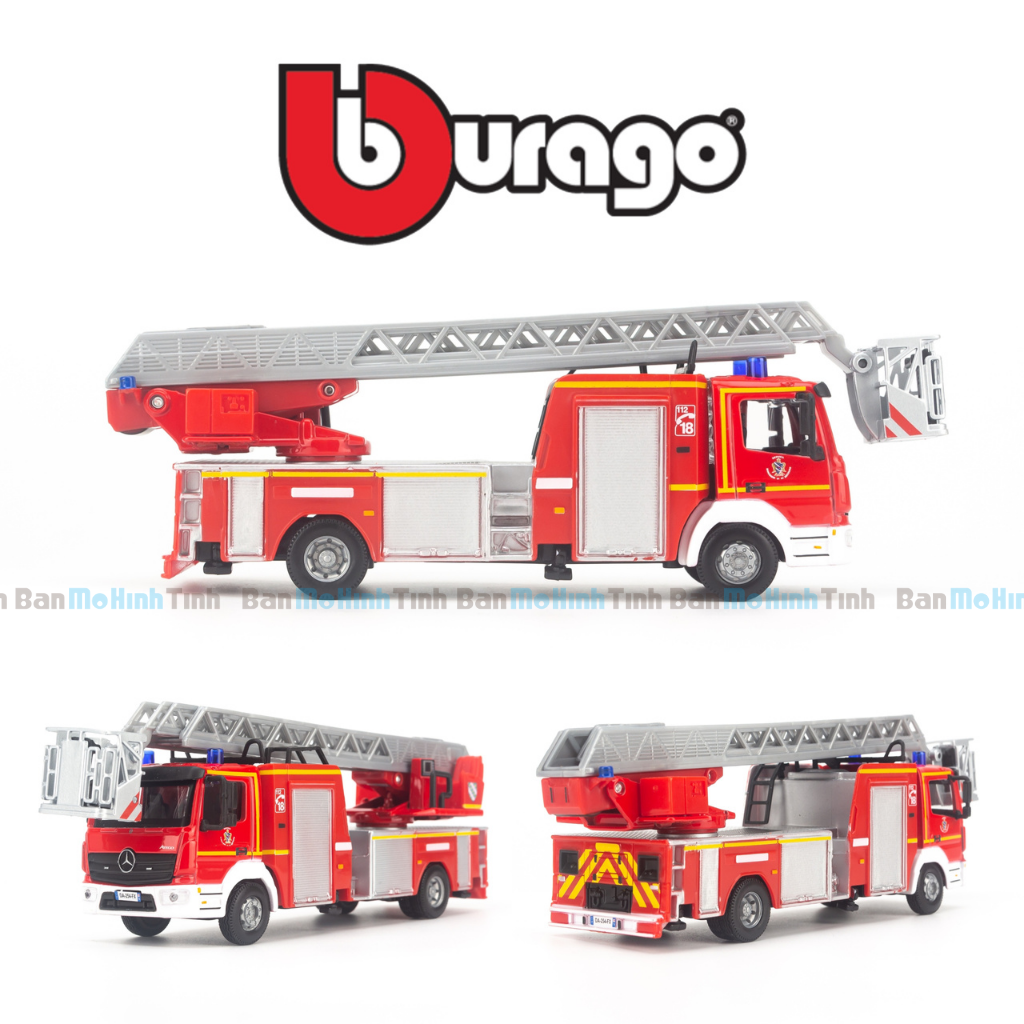  Mô hình xe cứu hoả Mercedes-Benz Atego 1:50 Bburago 
