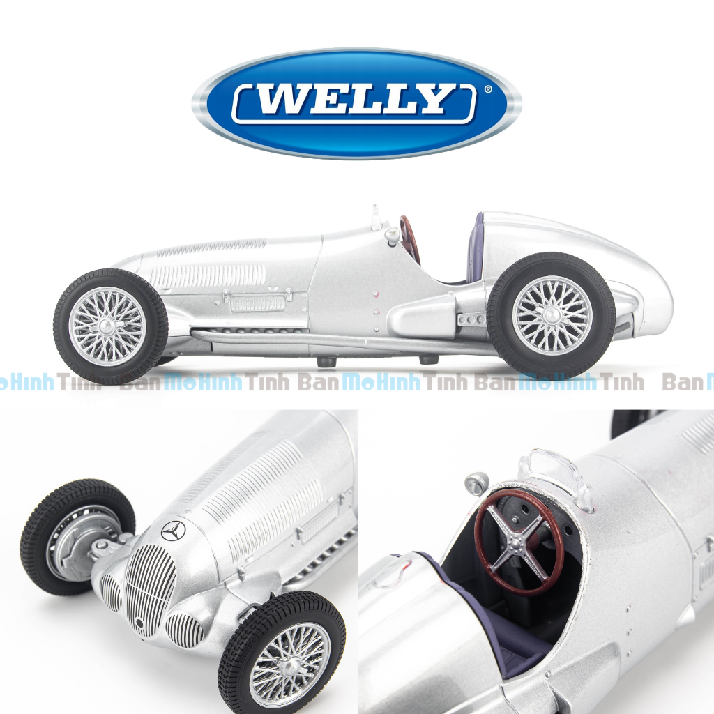  Mô hình xe Mercedes Benz W125 1:24 Welly 