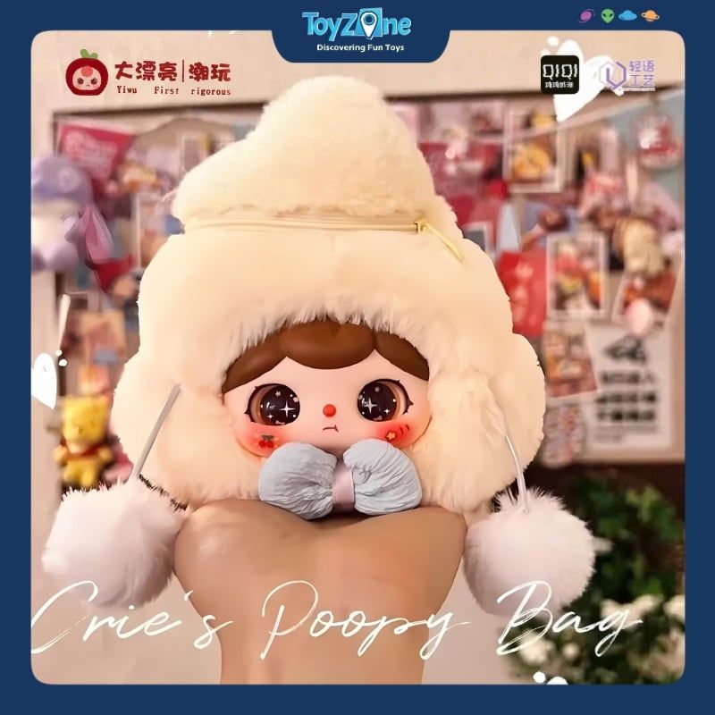  Mô hình Blind box Gấu bông Crie's Poopy Bag THREE BABIES TOY 