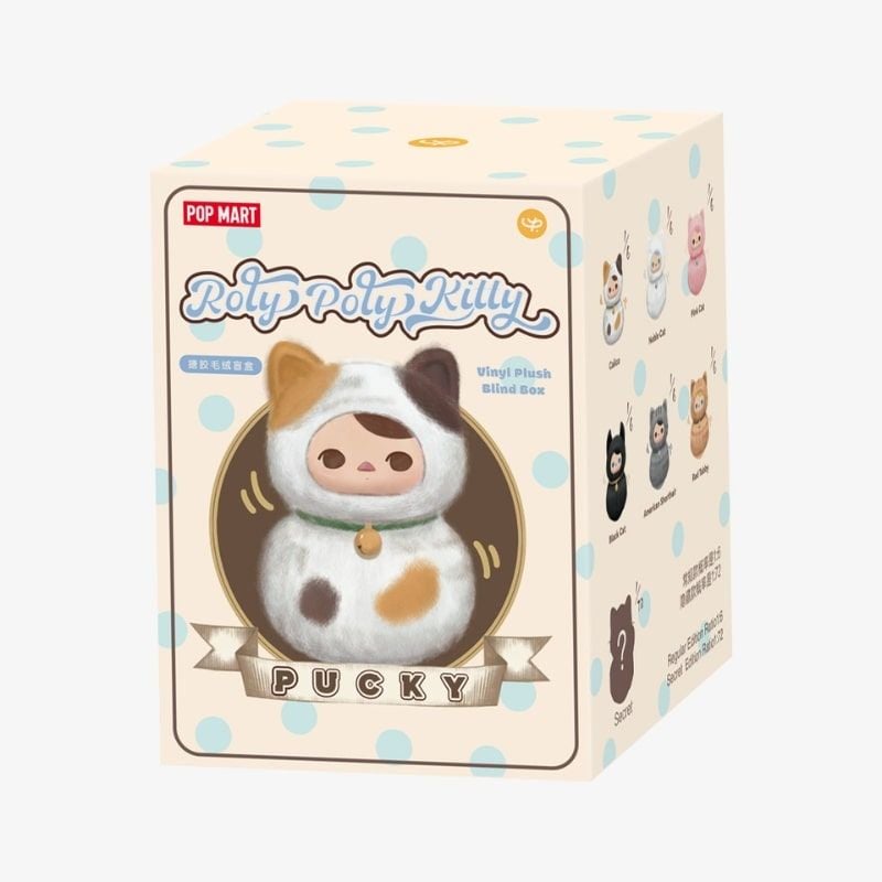 Mô hình Blind box Gấu bông Pucky Roly-Poly Kitty ( Lật Đật Mèo Pucky ) POP MART