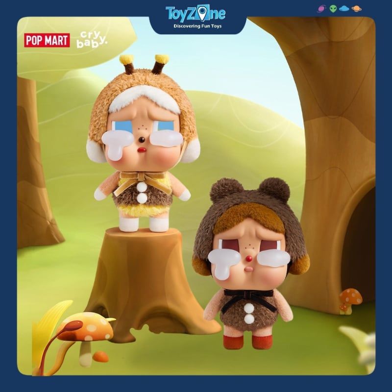 Mô hình Blind box Móc khoá Gấu bông Crybaby Crying Again Series Vinyl Face Plush POP MART