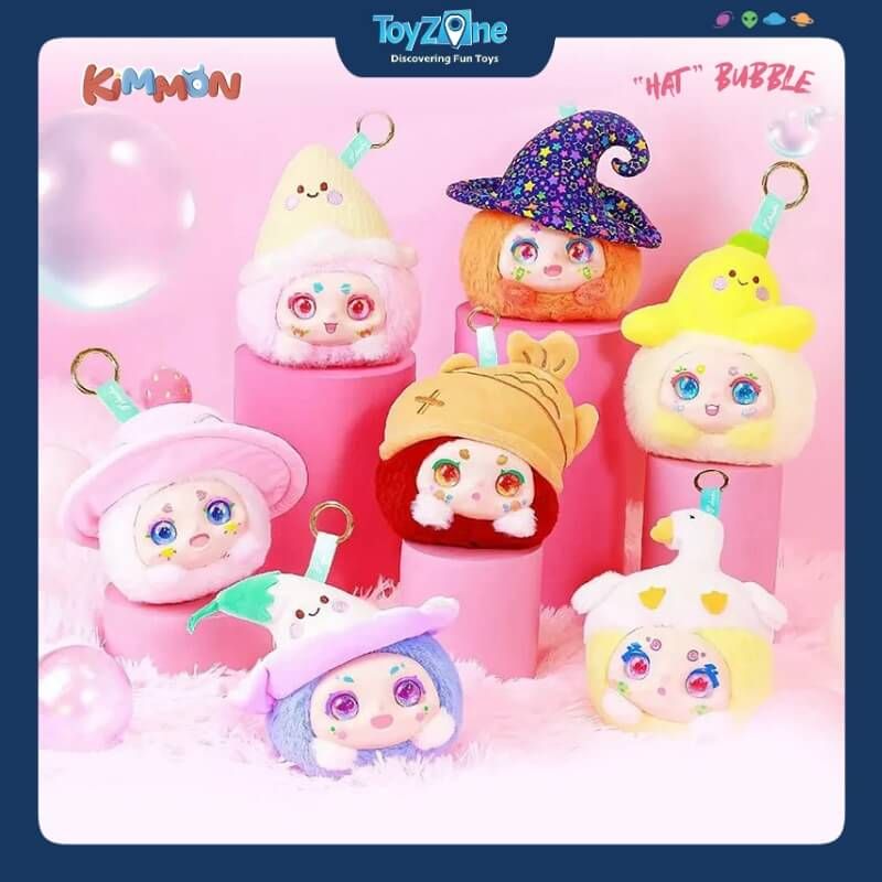 Mô hình Blind box Móc khóa Gấu bông Kimmon Hat Bubble NAYANAYA