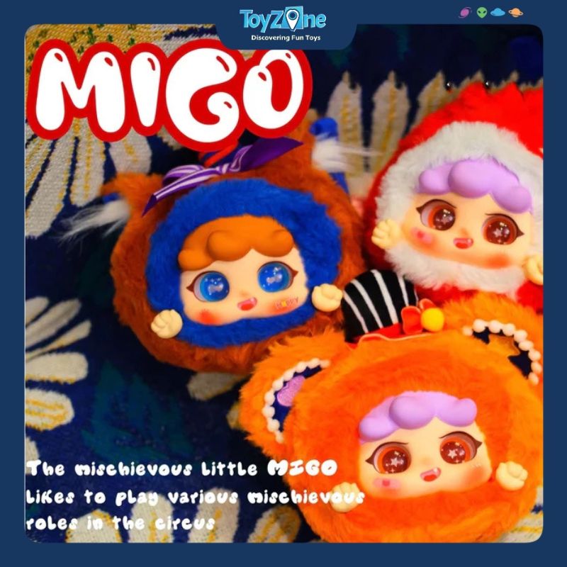 Mô hình Blind box Móc khoá Gấu bông Migo Dream Circus ( Migo Rạp Xiếc Trong Mơ ) HAPPY GHOST