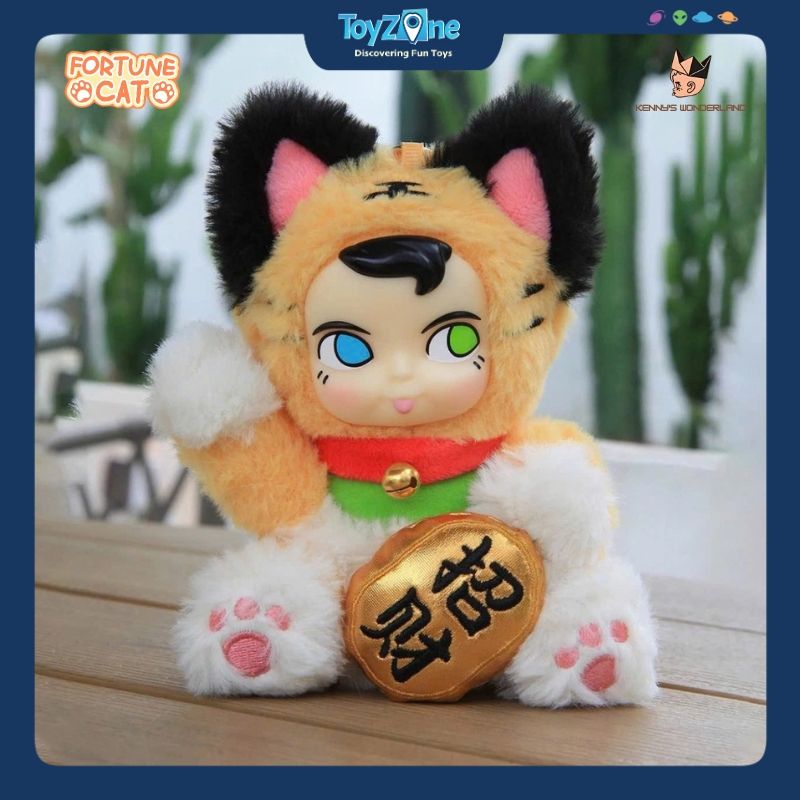 Mô hình Blind box Móc khóa Gấu bông SamSam Fortune Cat ( Mèo Thần Tài ) MINISO