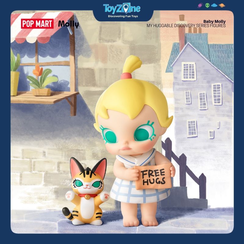 Mô hình đồ chơi Blind box Baby Molly My Huggable Discovery ( Hành Trình Khám Phá Cái Ôm ) POP MART