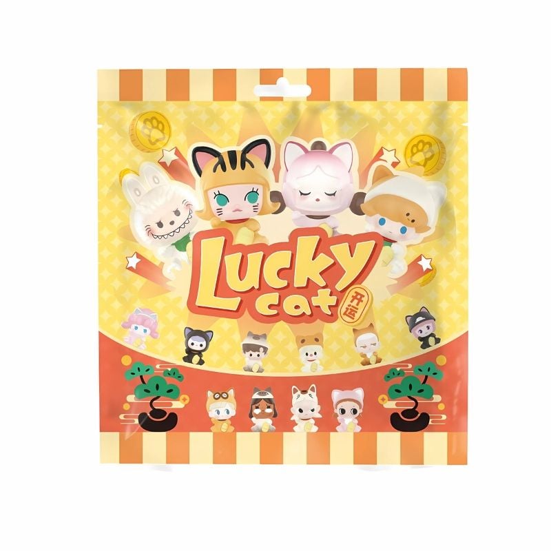 Mô hình đồ chơi Blind bag Pop Bean Lucky Cat Series ( Mèo Thần Tài ) POP MART