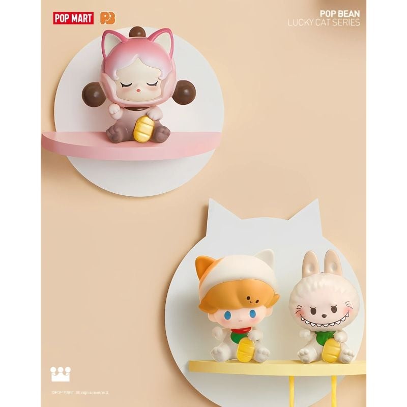 Mô hình đồ chơi Blind bag Pop Bean Lucky Cat Series ( Mèo Thần Tài ) POP MART